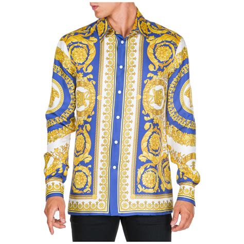 versace men's shirts amazon|Versace long sleeve shirt men.